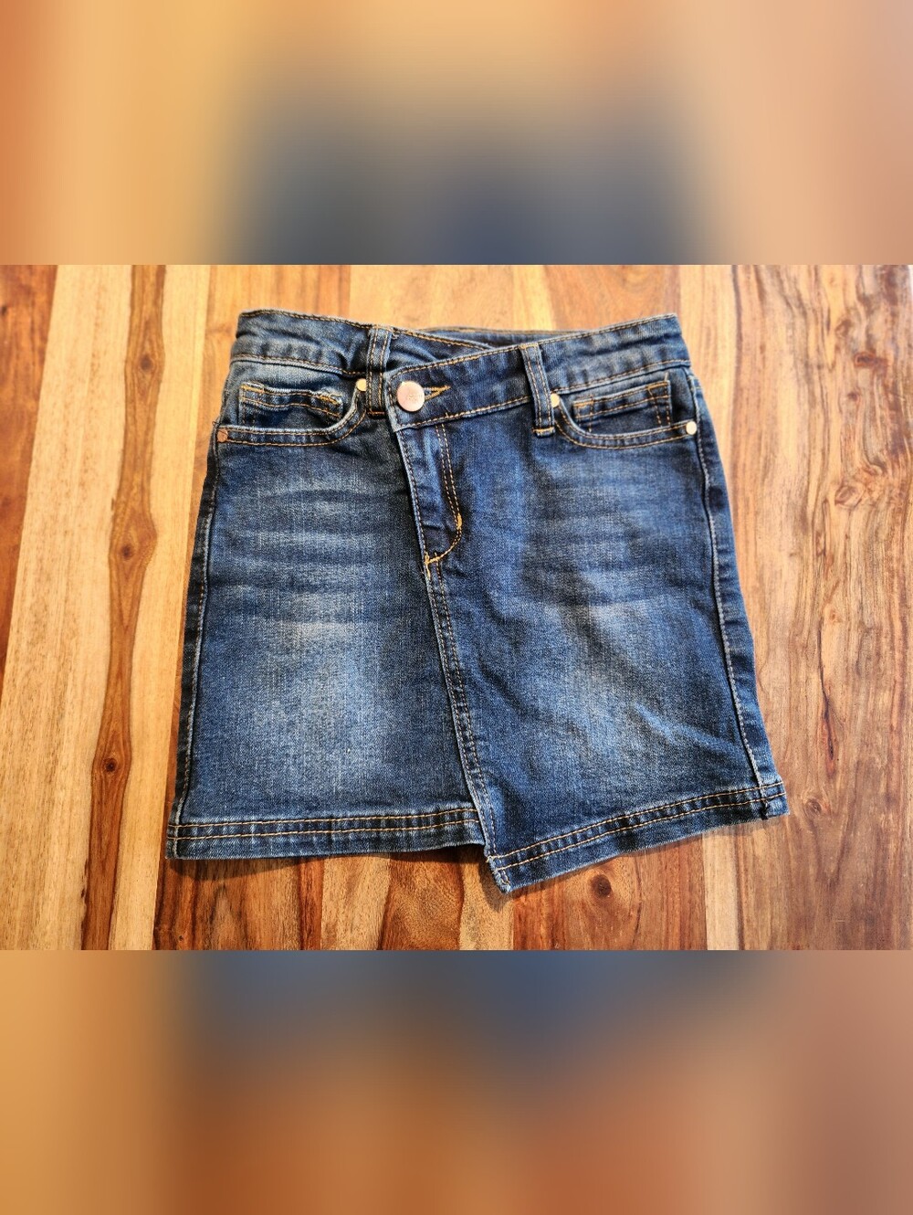 Girls Joe's JeansThe Angle Crossover Waist Jean Skirt